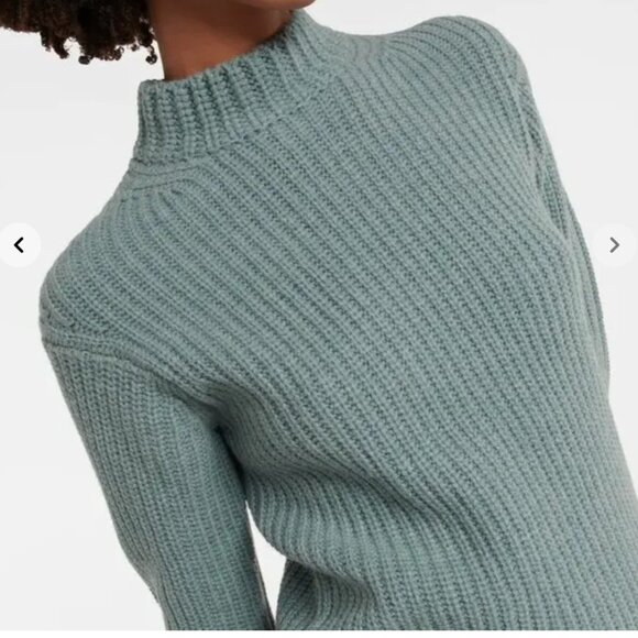 Dark Blue Wool High Neck Sweater | Vince | Sz L - Picture 7 of 7